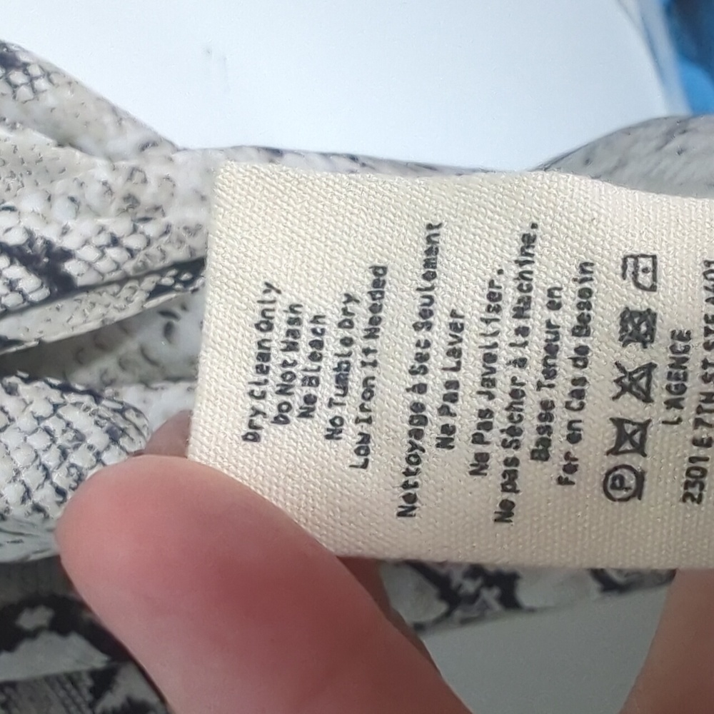 L'Agence Womens Maxi Dress Cameron Shirt 100% Silk Snake Python Print Medium - Picture 15 of 17